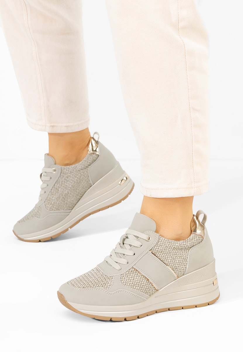 Sneakers con zeppa Izadora verdi