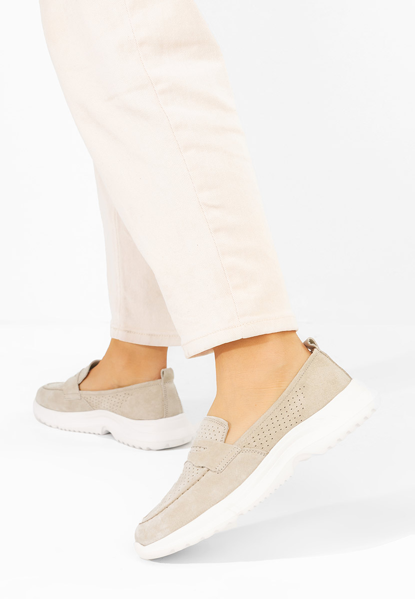 Mocassini donna pelle Raluka beige