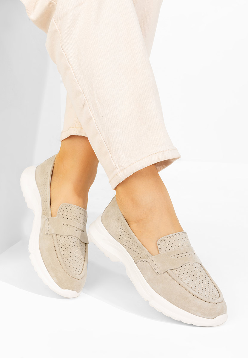 Mocassini donna pelle Raluka beige