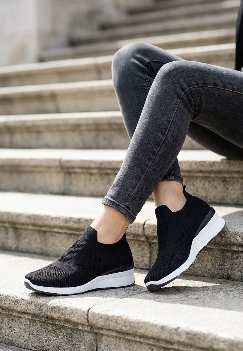 Sneakers con zeppa Boka nero