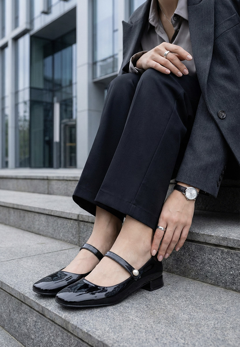 Décolleté tacco basso Jenelle V2 nero