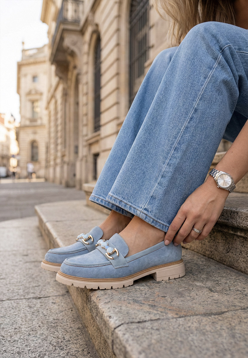 Mocassini da donna Amberlin blu