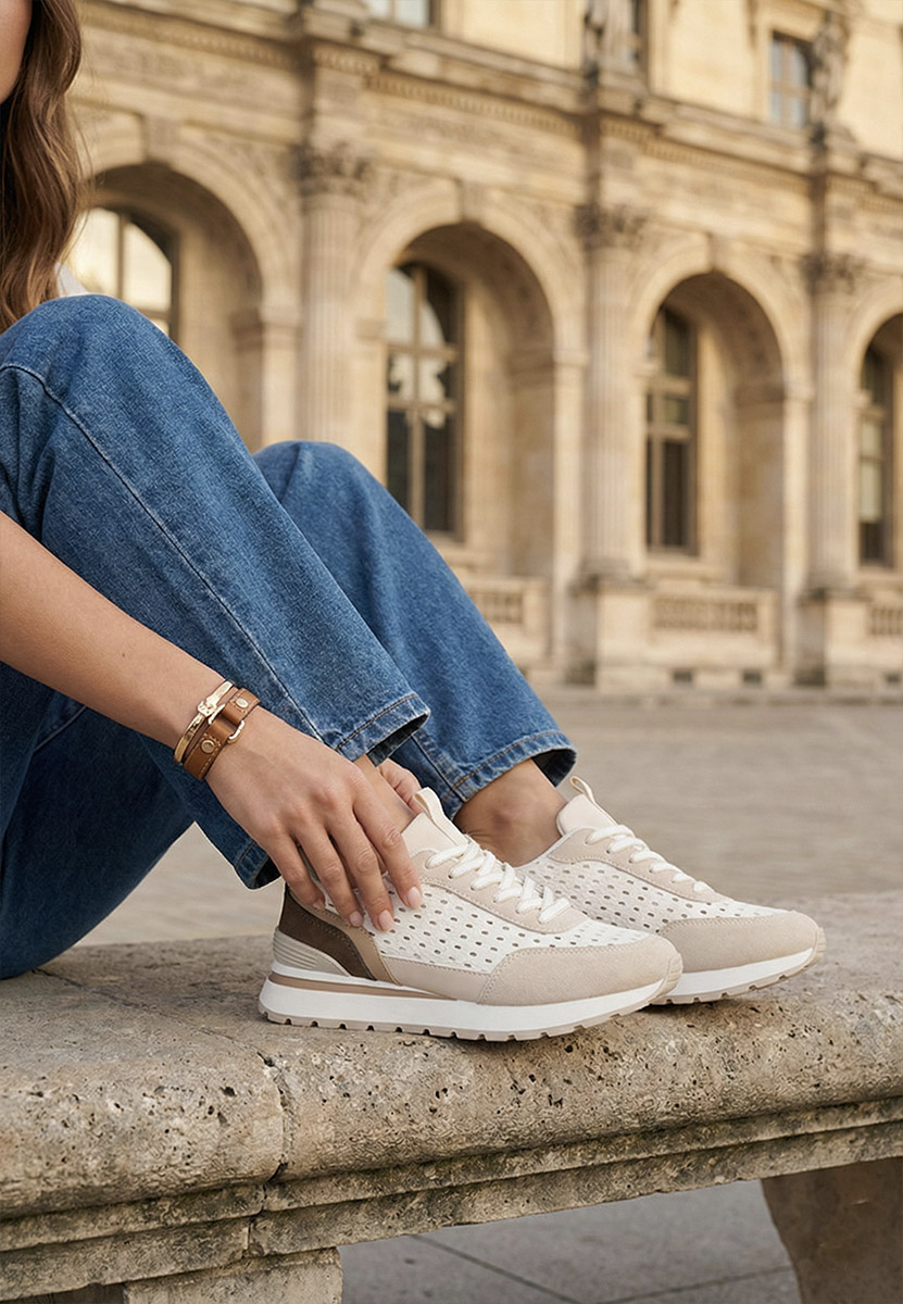 Sneakers donna Zenada beige