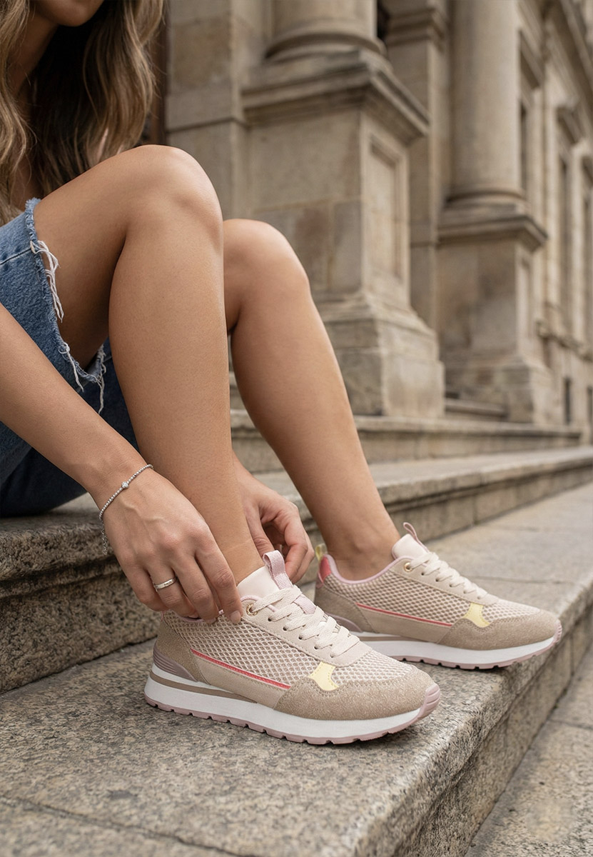 Sneakers donna Helenia beige