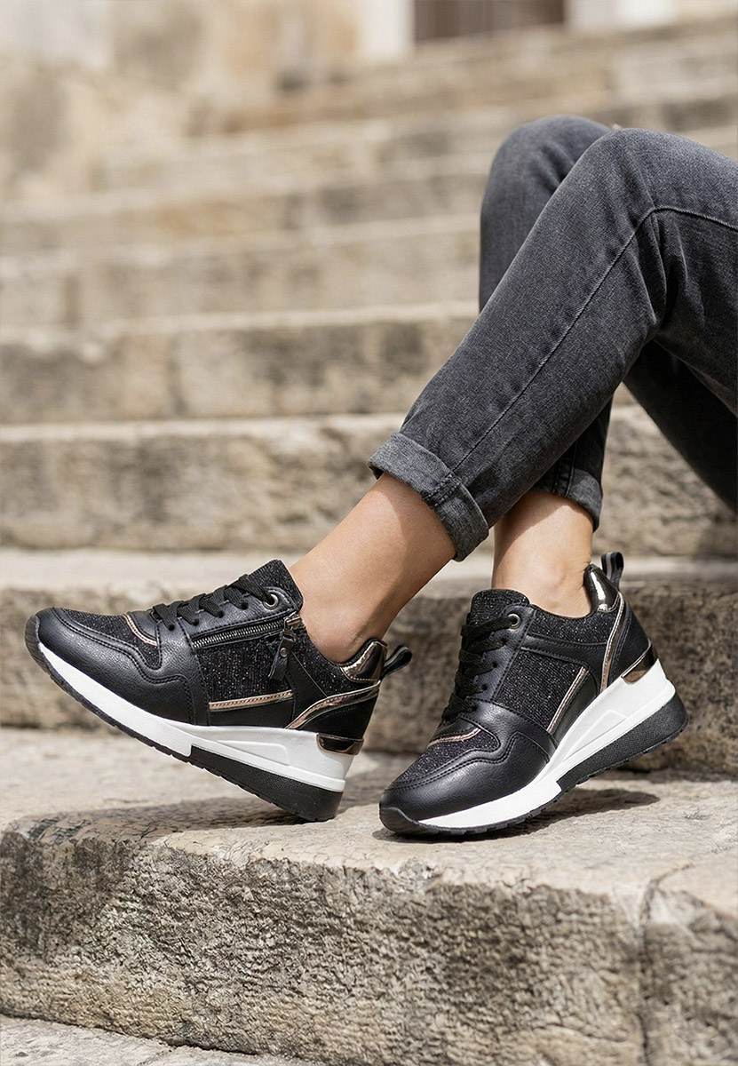 Sneakers donna nero Rafina V2