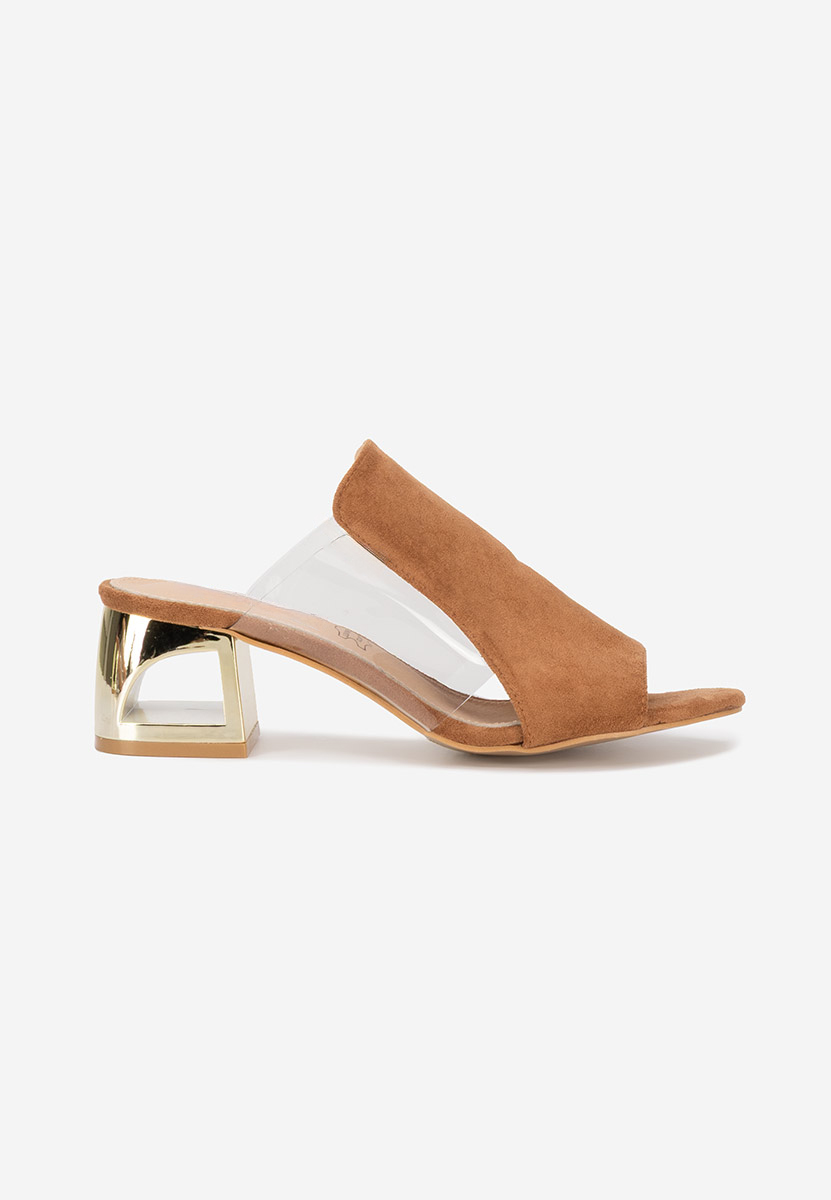 Ciabatte con tacco Floriana V2 marrone