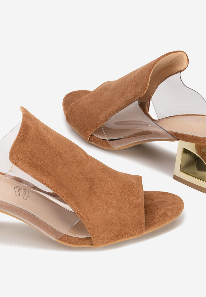 Ciabatte con tacco Floriana V2 marrone