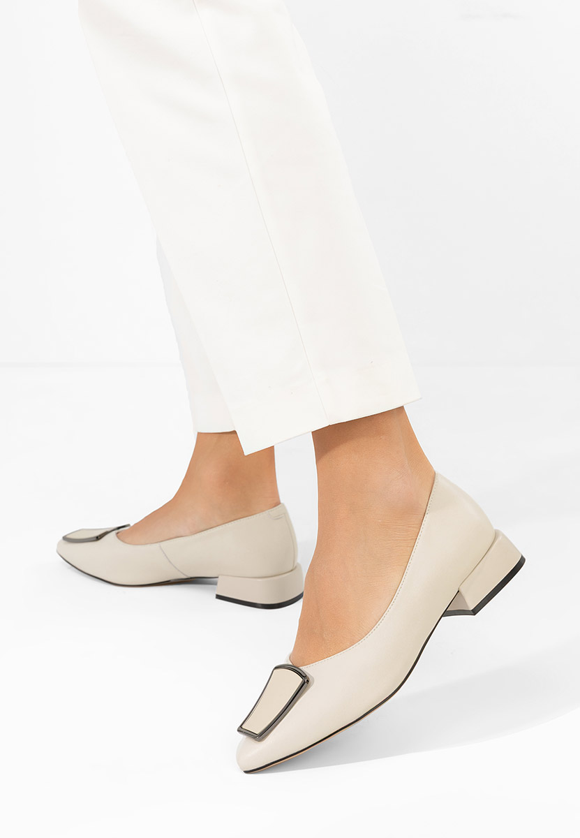 Décolleté tacco basso Darila beige