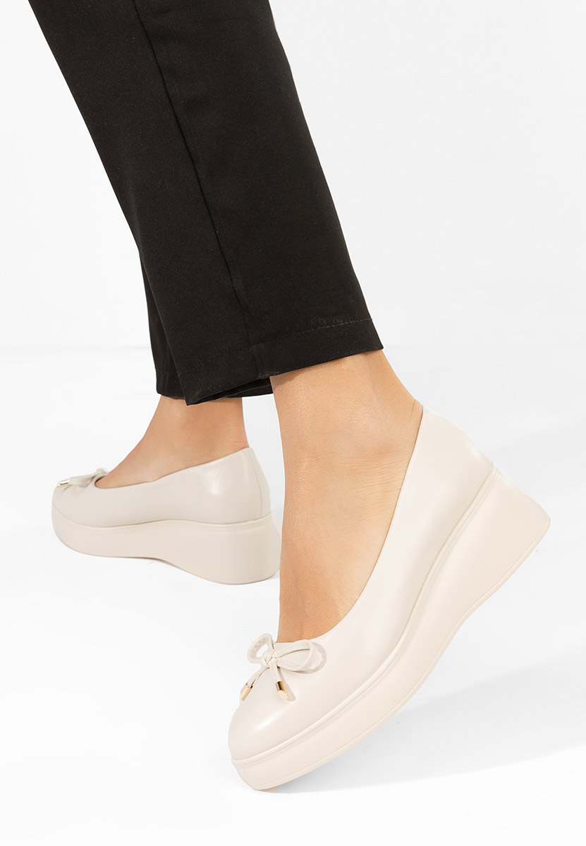 Scarpe con plateau Olmaria beige