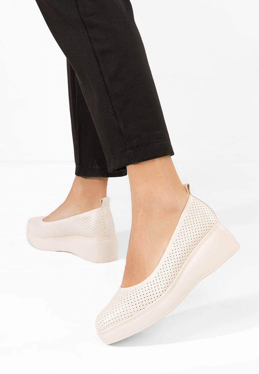 Scarpe con plateau Danetia beige