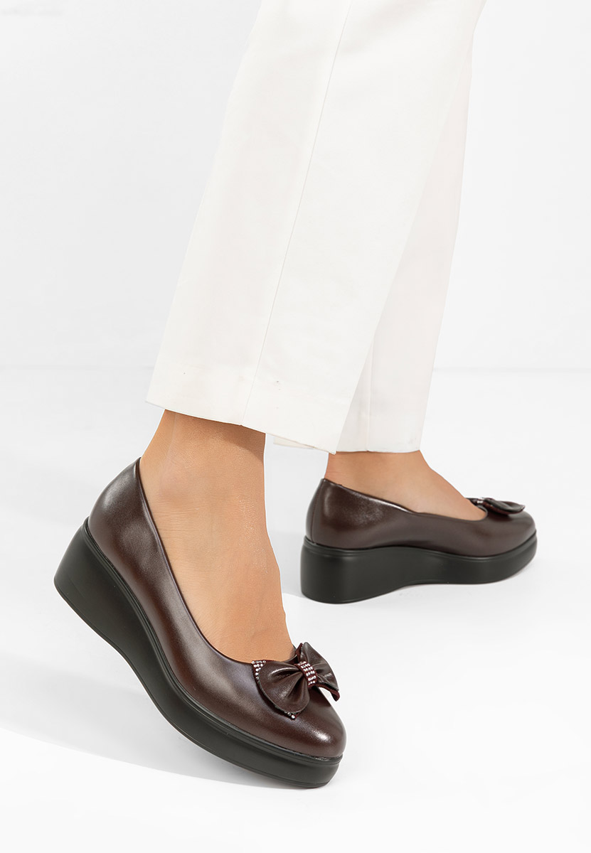 Scarpe con plateau Liliane granata