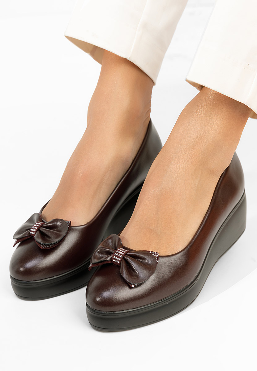 Scarpe con plateau Liliane granata