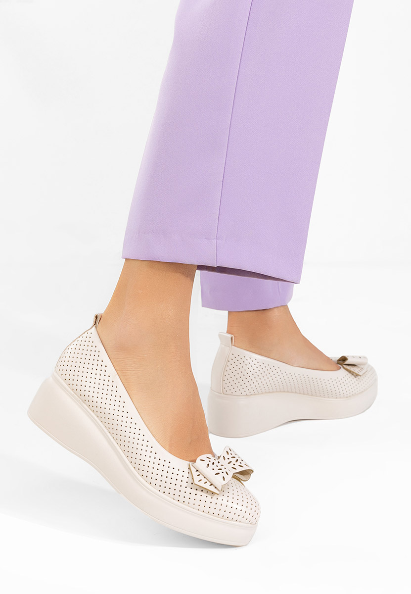 Scarpe con plateau Latefa beige