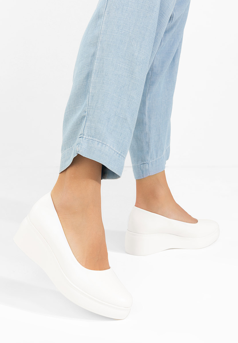 Scarpe con plateau Milanca bianchi