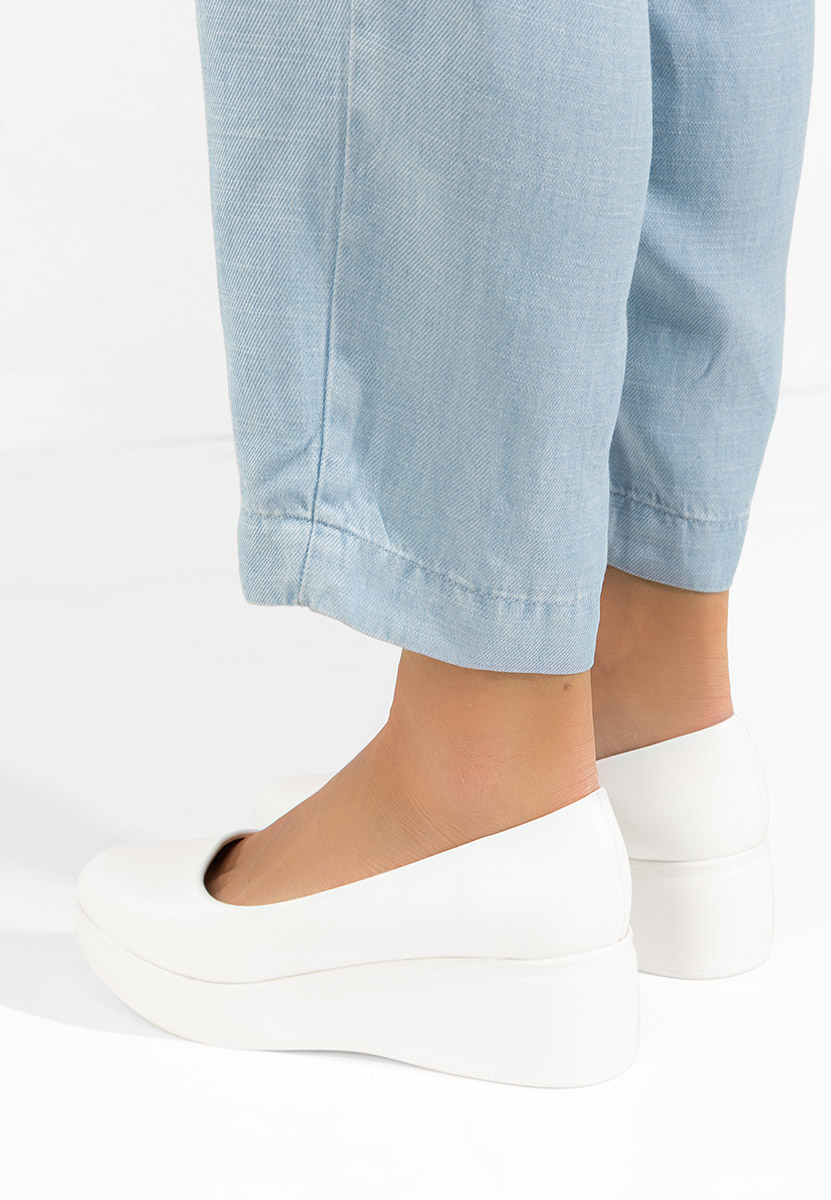 Scarpe con plateau Milanca bianchi