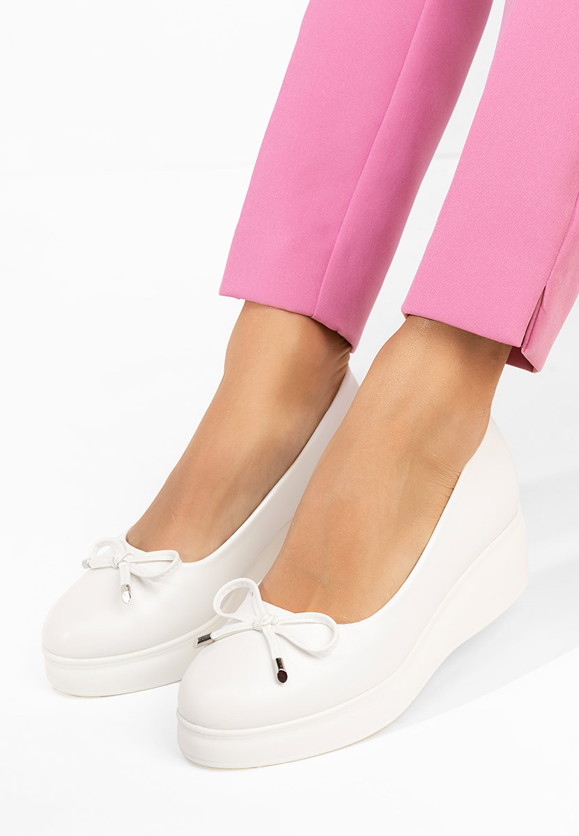 Scarpe con plateau Olmaria bianchi