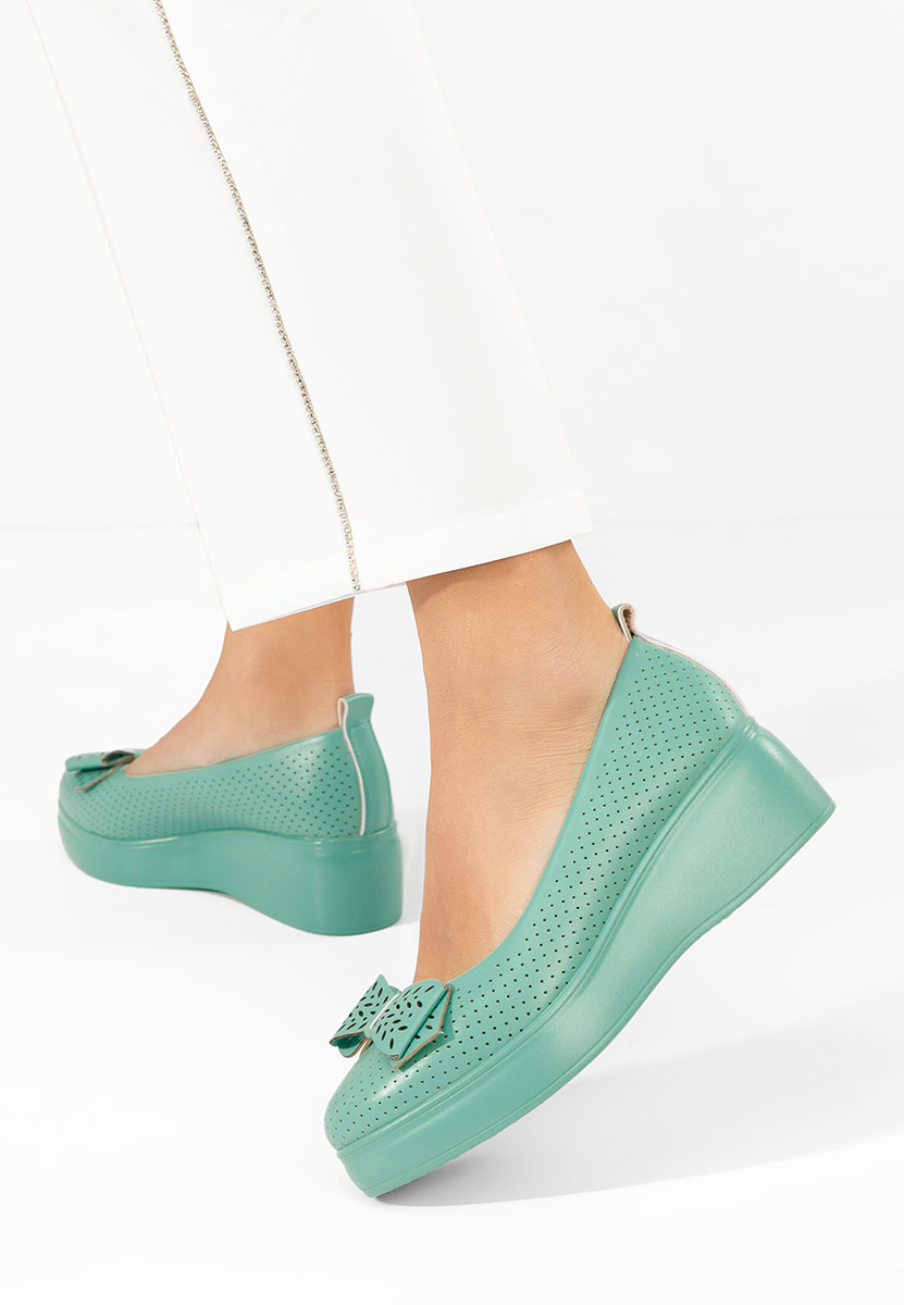 Scarpe con plateau Danetia verdi
