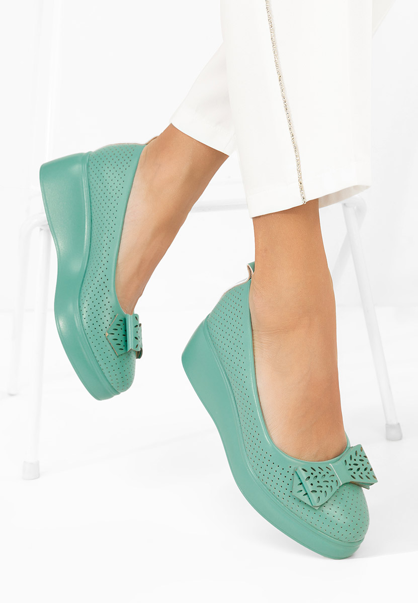 Scarpe con plateau Danetia verdi