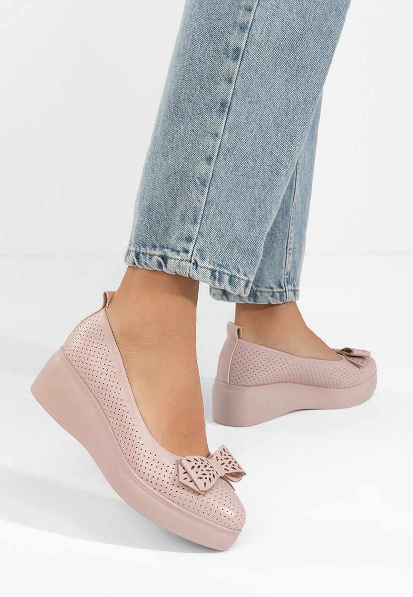 Scarpe con plateau Latefa nude