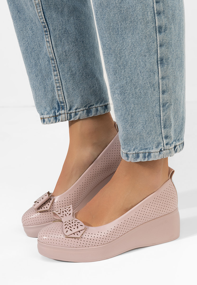 Scarpe con plateau Latefa nude