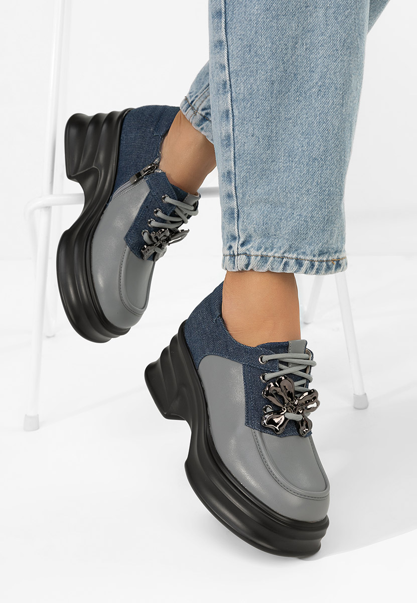 Mocassini con tacco e plateau Manilla