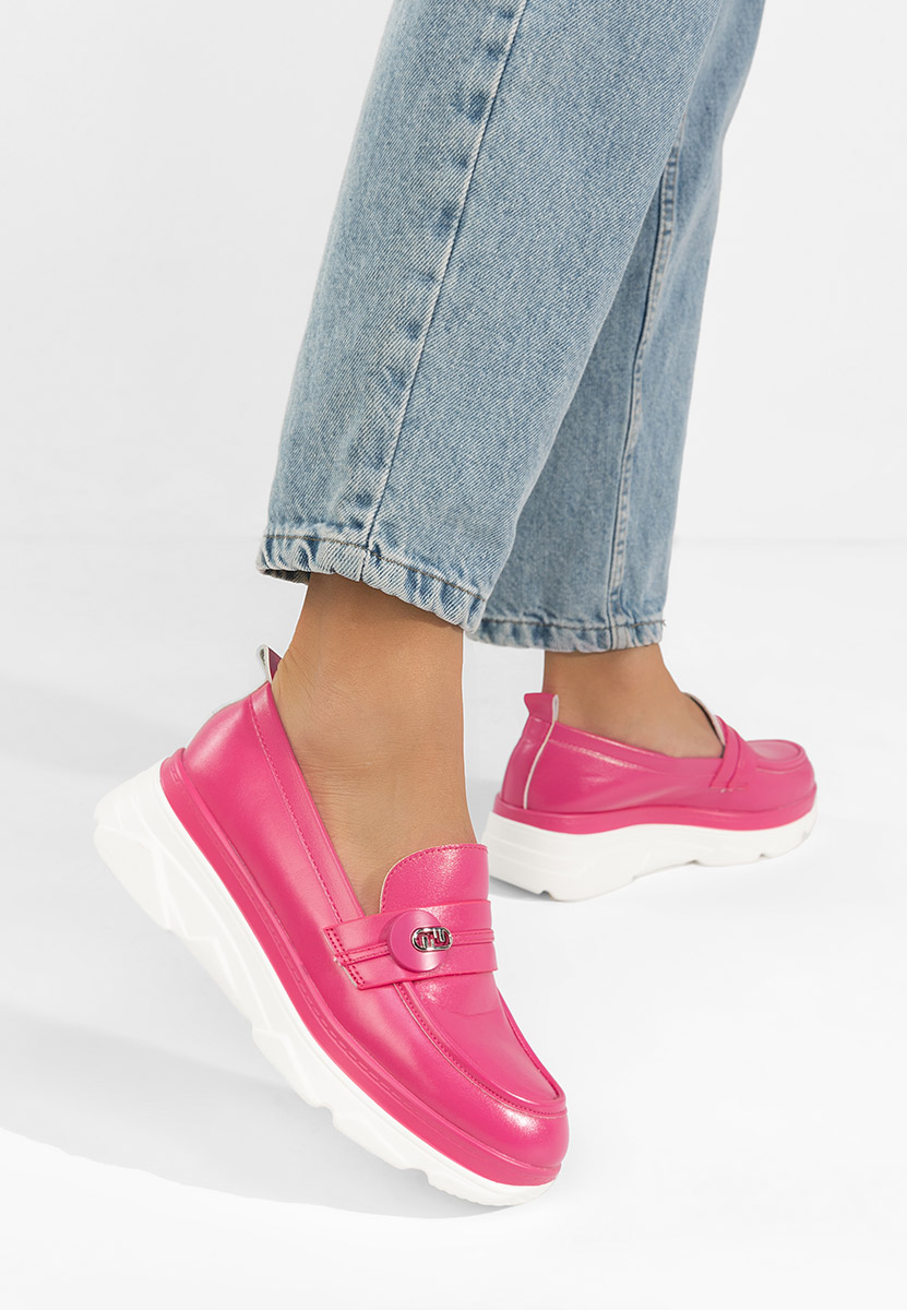 Mocassini donna platform Anhelica fucsia