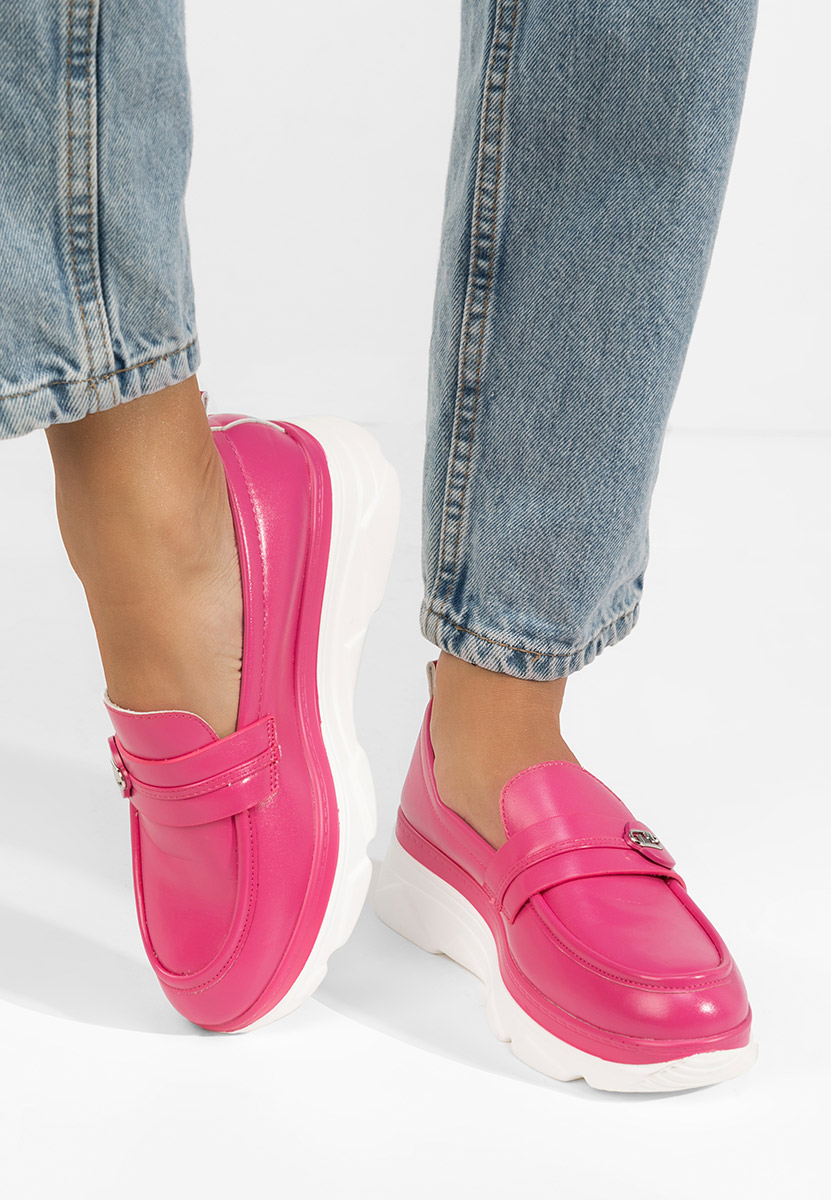 Mocassini donna platform Anhelica fucsia