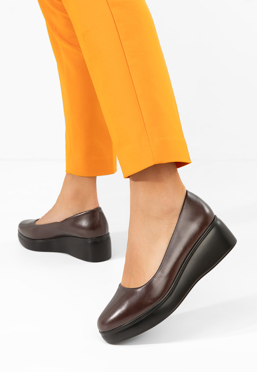 Scarpe con plateau Milanca granata