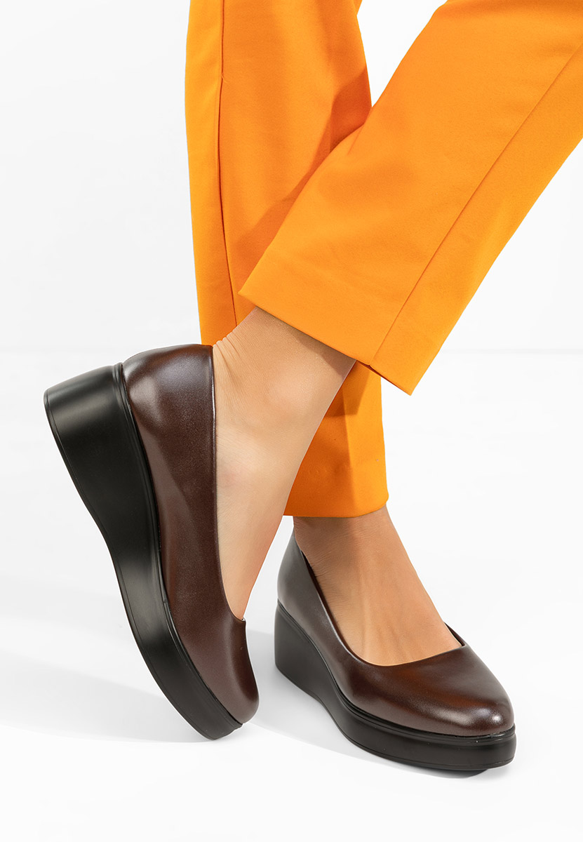 Scarpe con plateau Milanca granata
