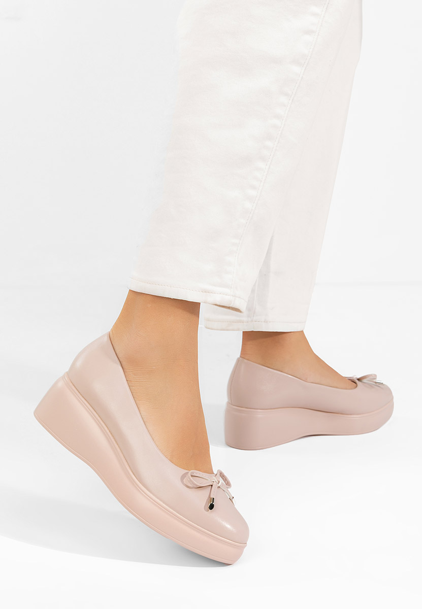 Scarpe con plateau Olmaria nude
