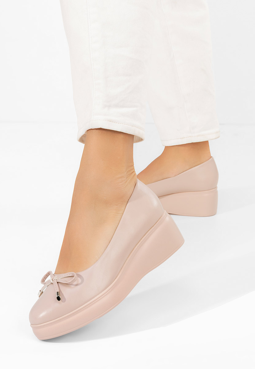 Scarpe con plateau Olmaria nude