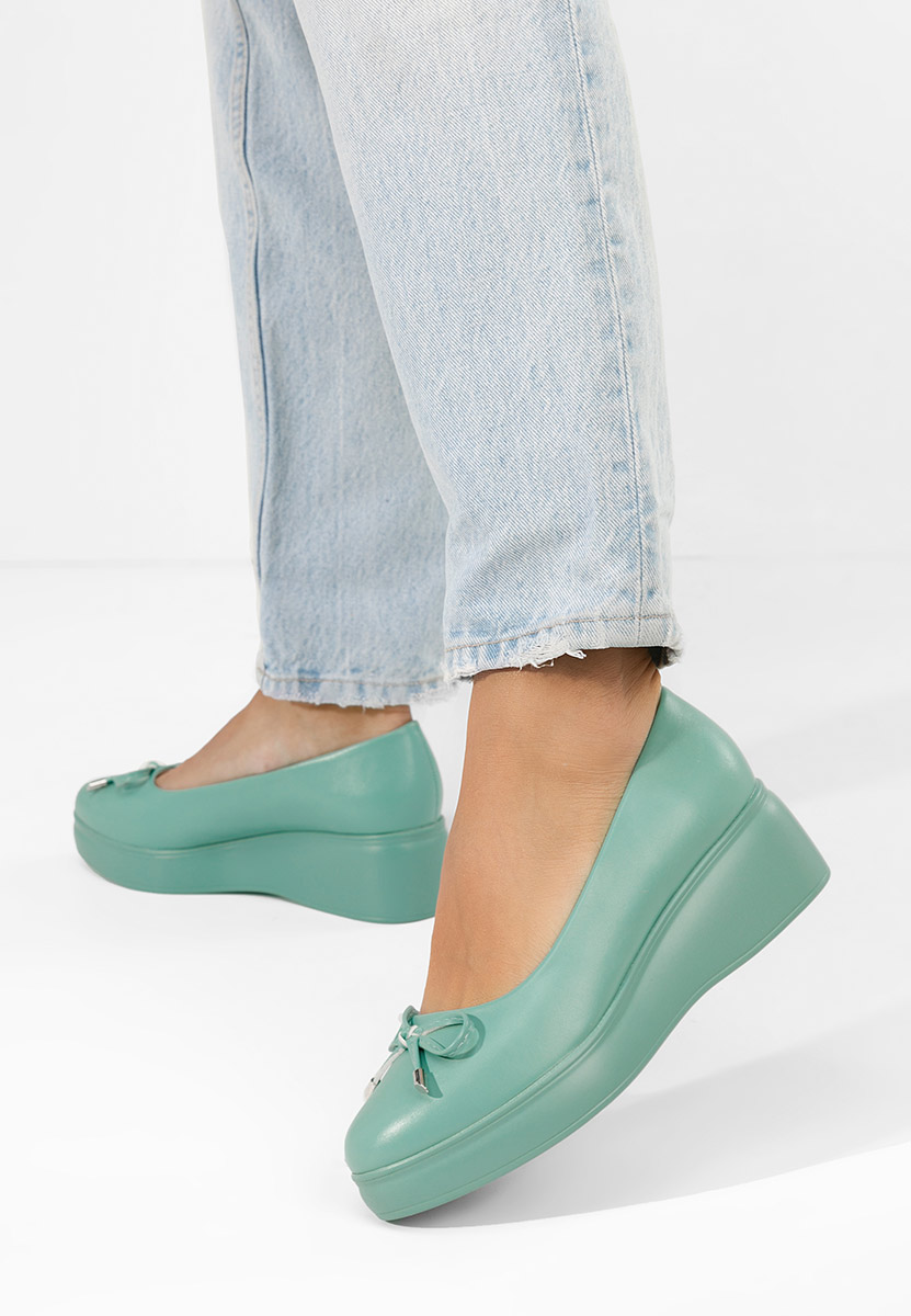 Scarpe con plateau Olmaria verdi