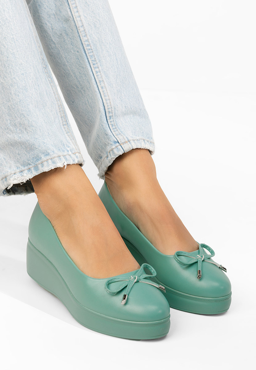 Scarpe con plateau Olmaria verdi