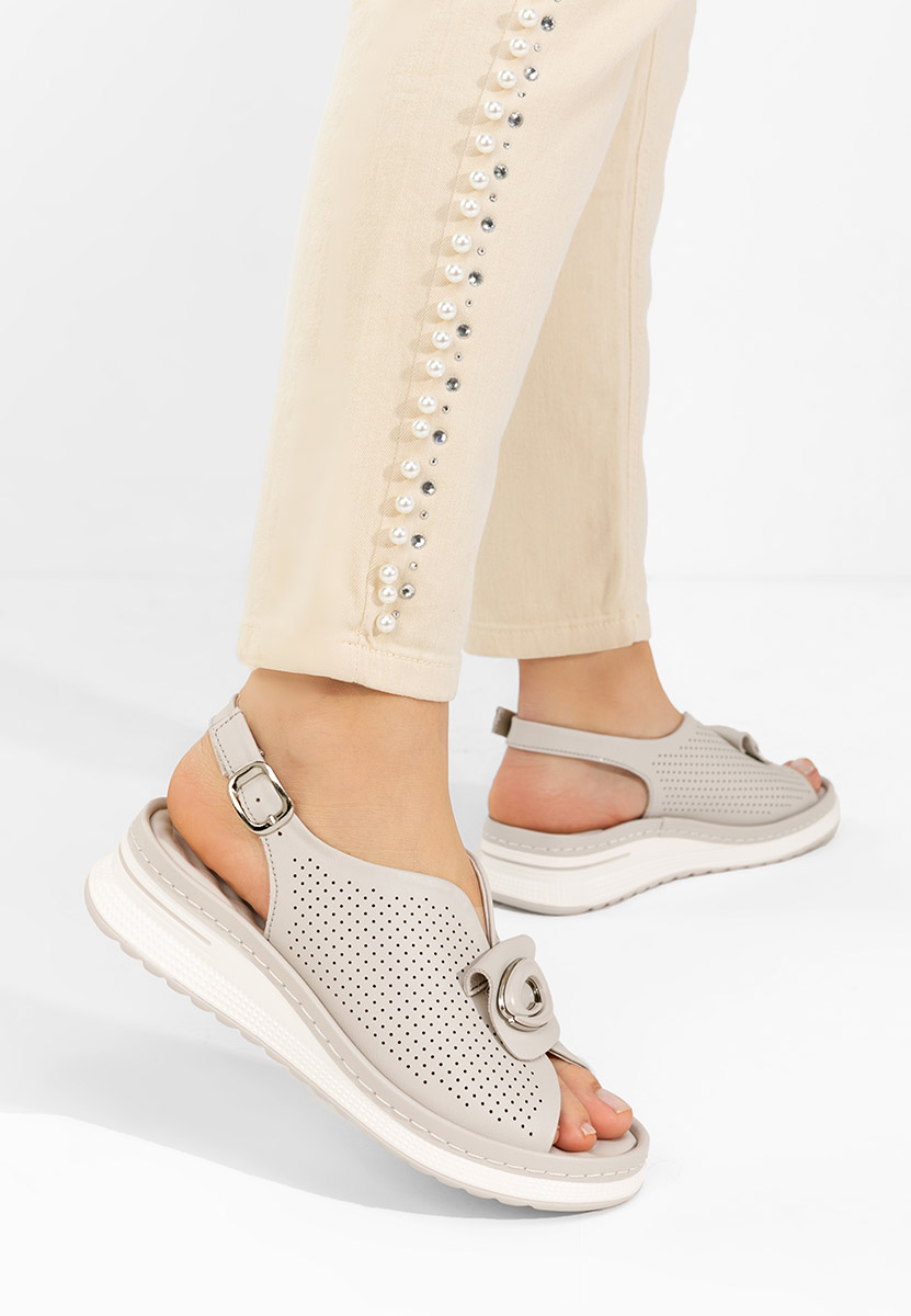 Sandali pelle Calora grigio