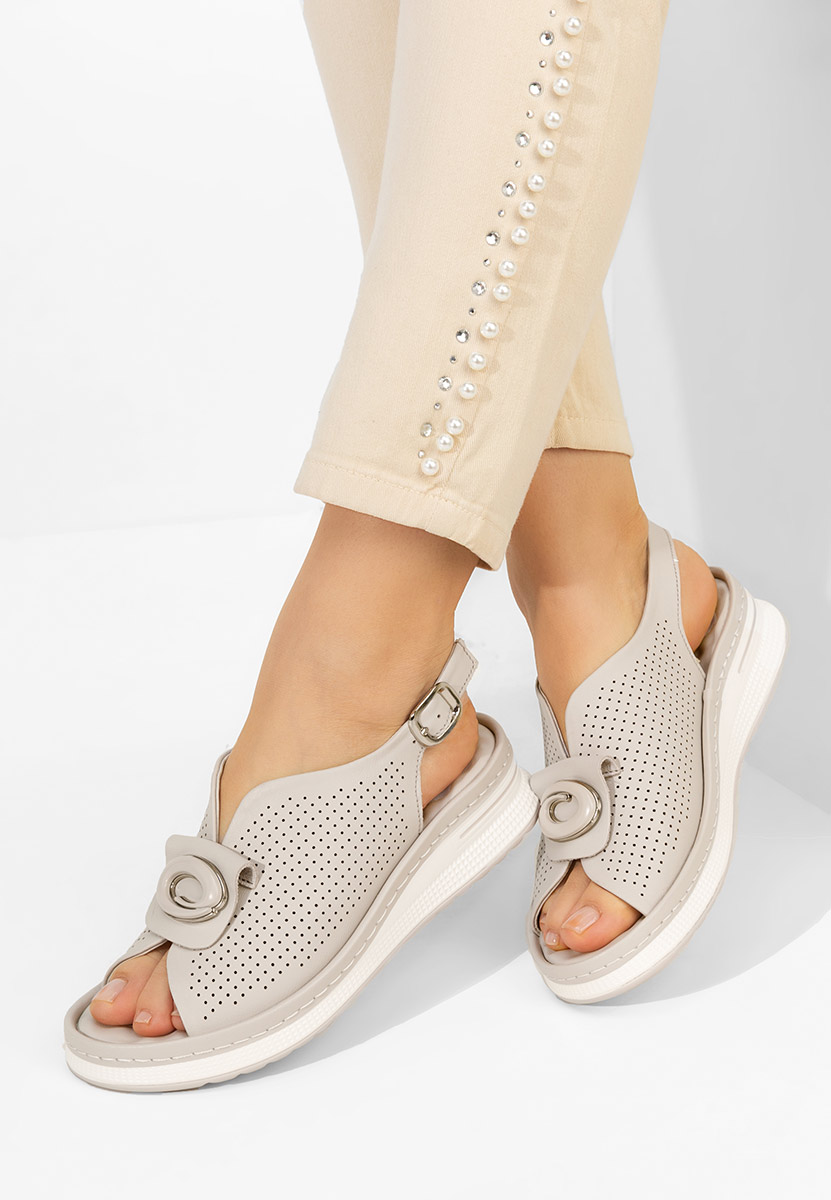 Sandali pelle Calora grigio