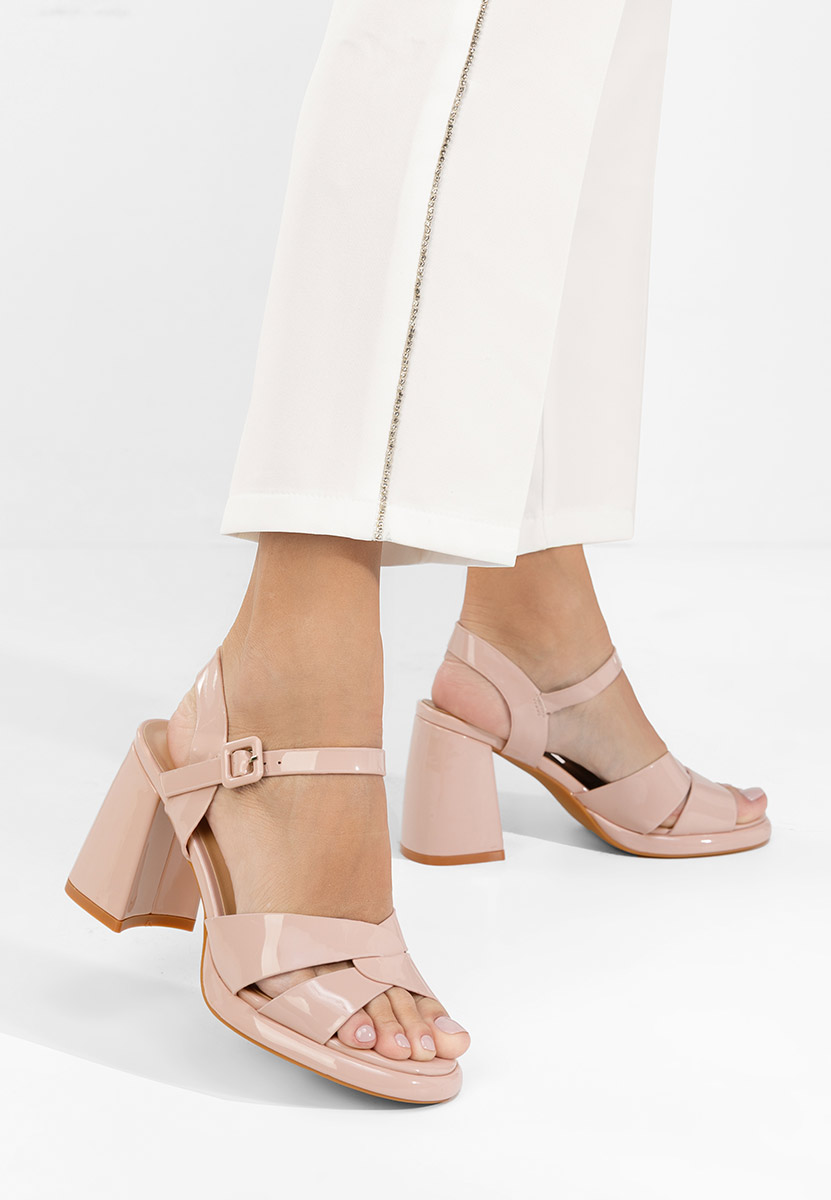 Sandali con tacco largo Lorenda nude