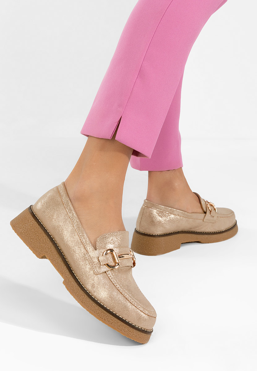 Mocassini da donna Ylenia oro