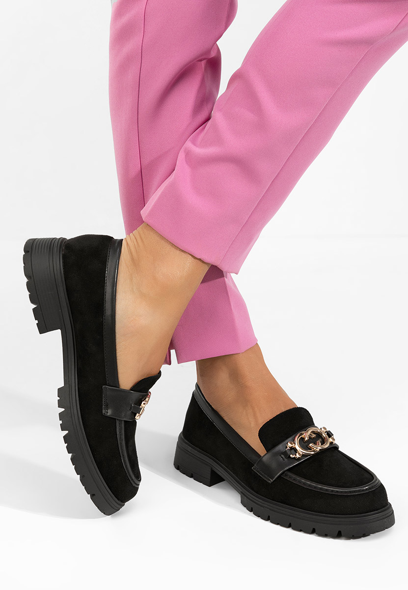 Mocassini con plateau Lenisia nero