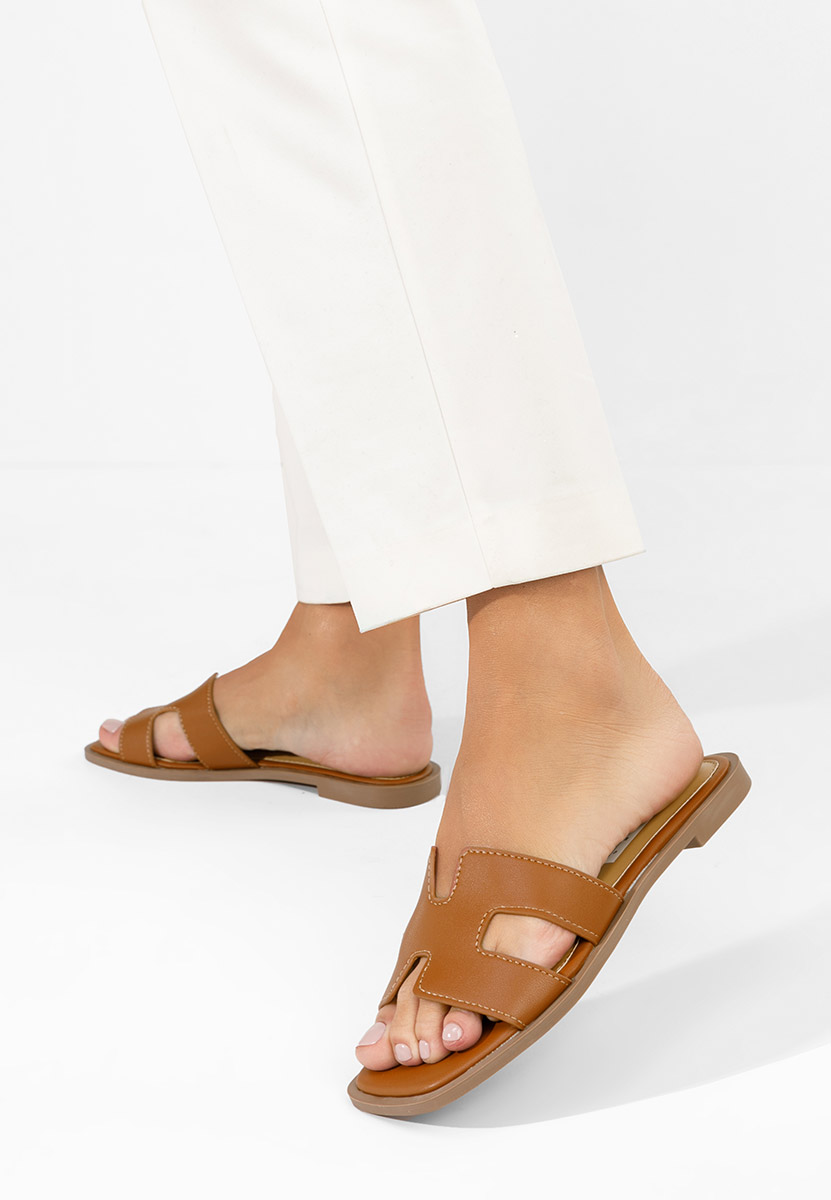 Ciabatte donna Lecya camel