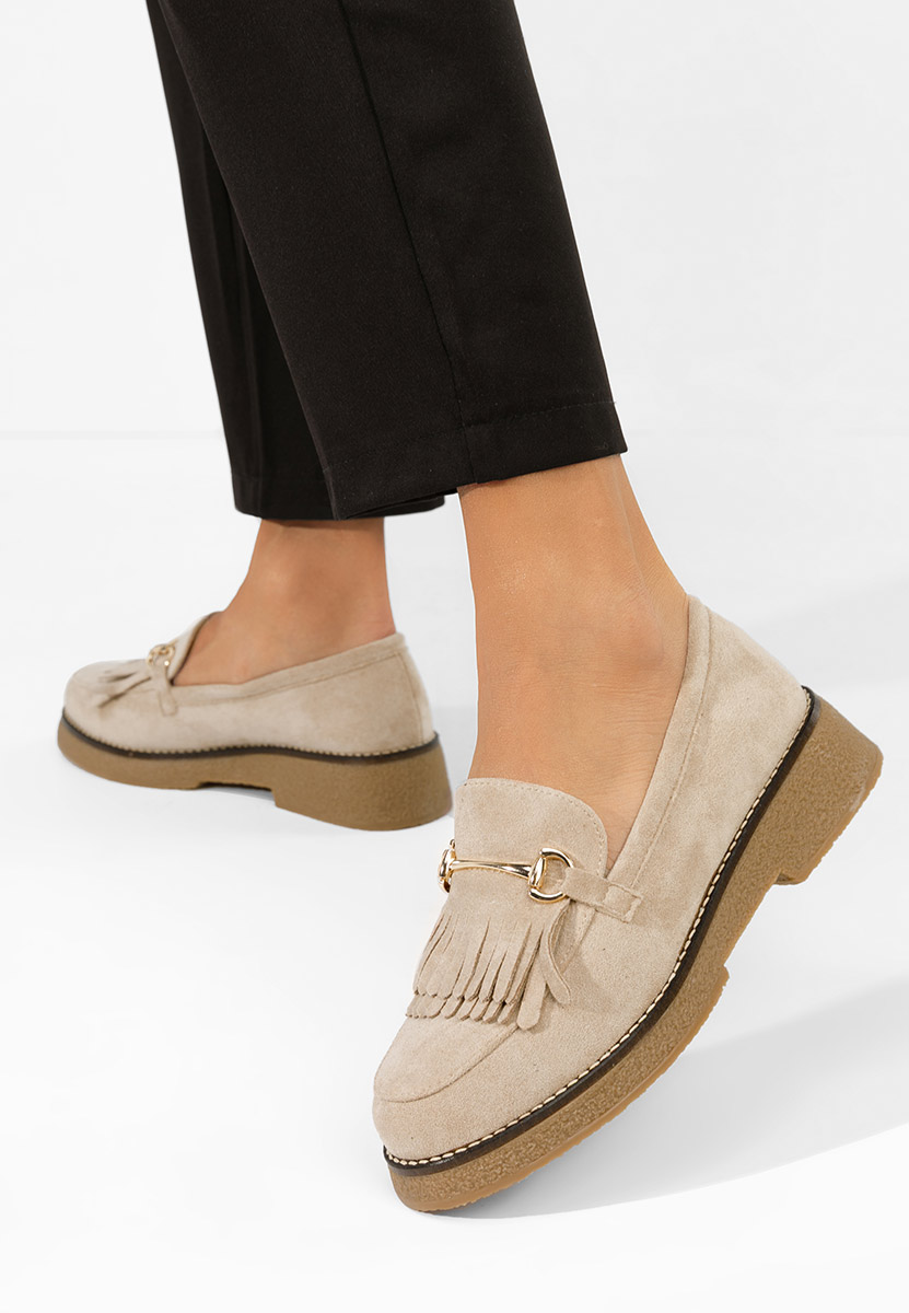 Mocassini da donna Kemily beige
