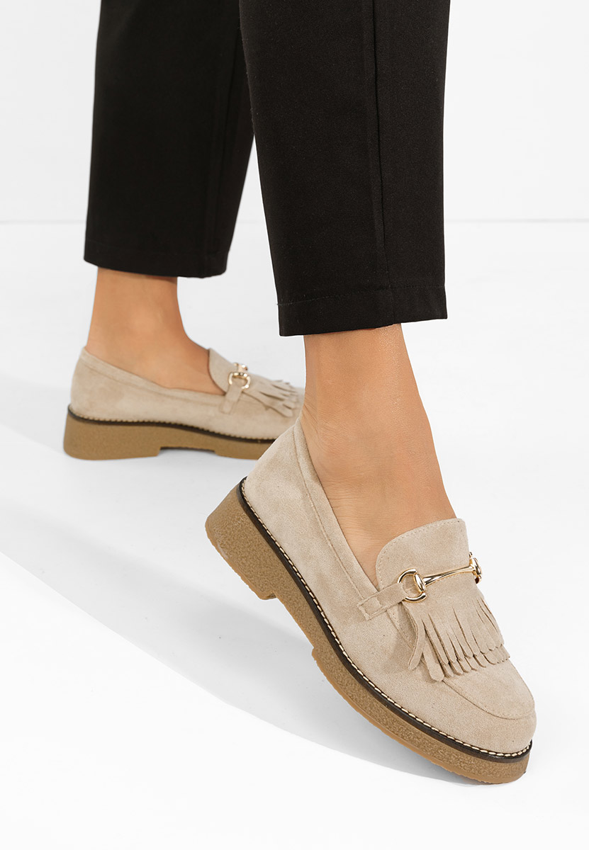 Mocassini da donna Kemily beige