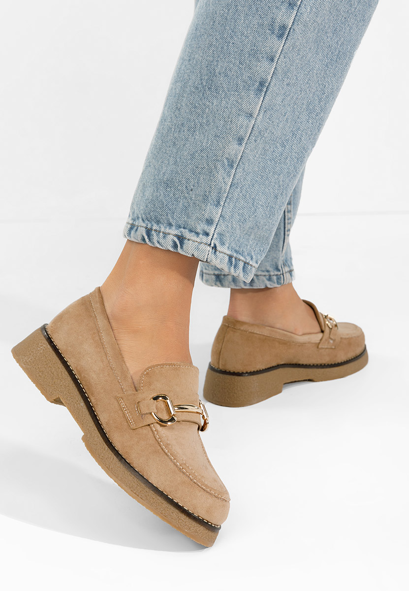 Mocassini da donna Ylenia cachi