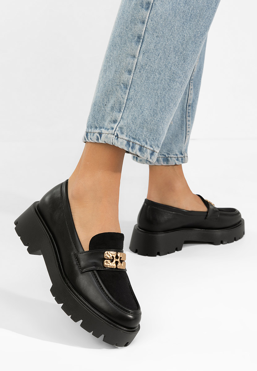 Mocassini con plateau Karamela nero