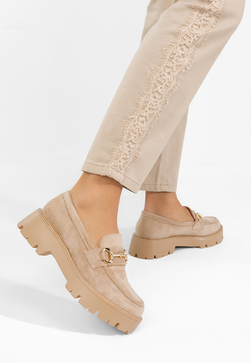 Mocassini con plateau Belvina beige