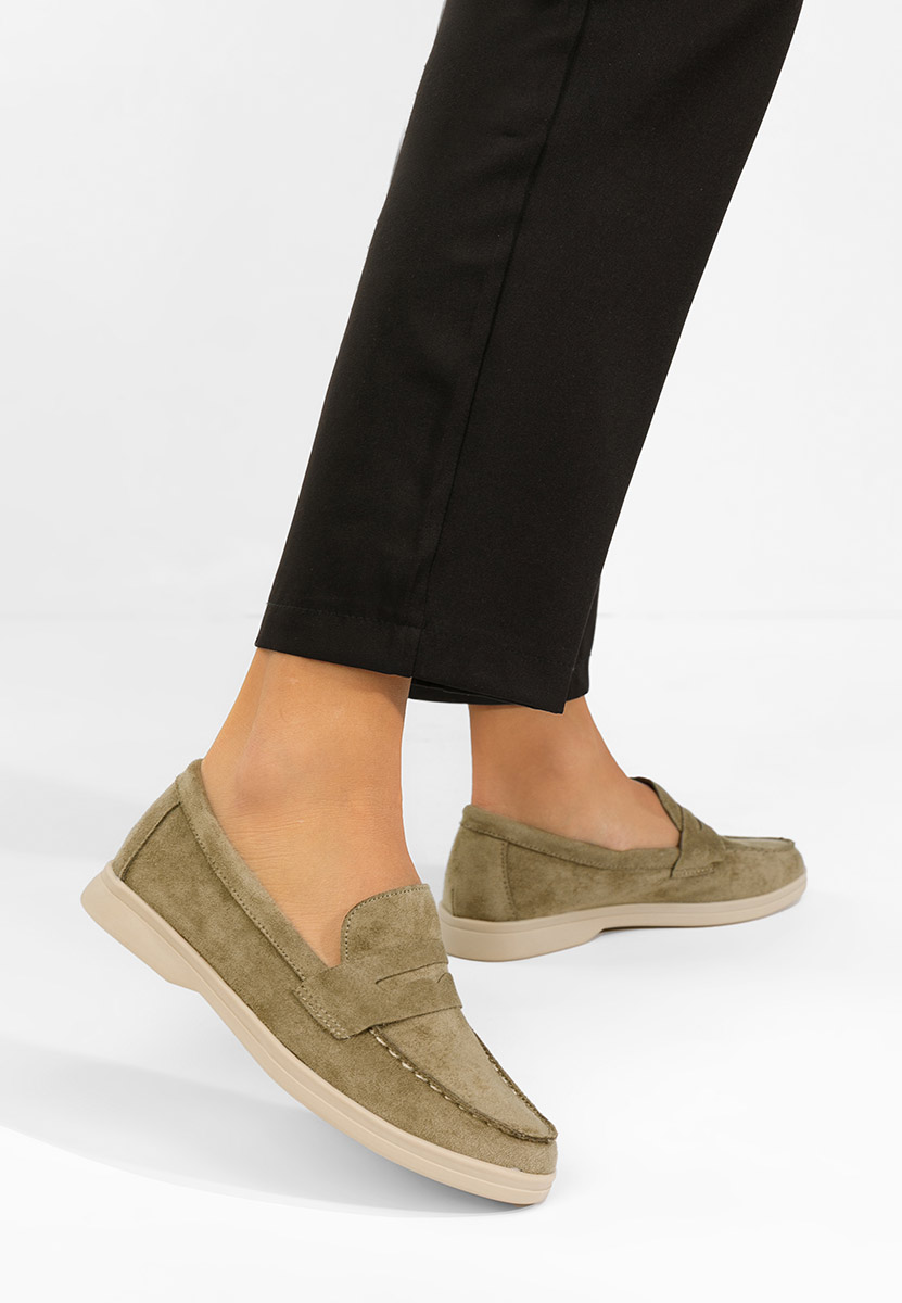 Mocassini da donna Hesika verdi