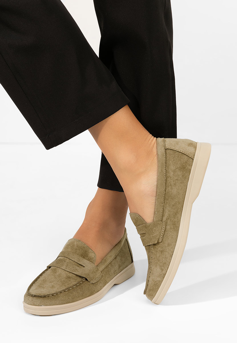 Mocassini da donna Hesika verdi