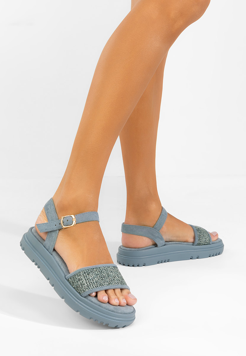 Sandali platform Donetia blu