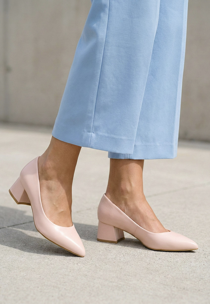 Décolleté tacco basso Alleva V2 nude