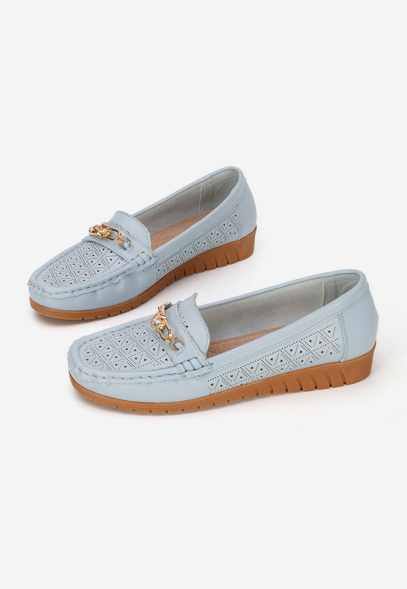 Mocassini donna pelle Giona blu
