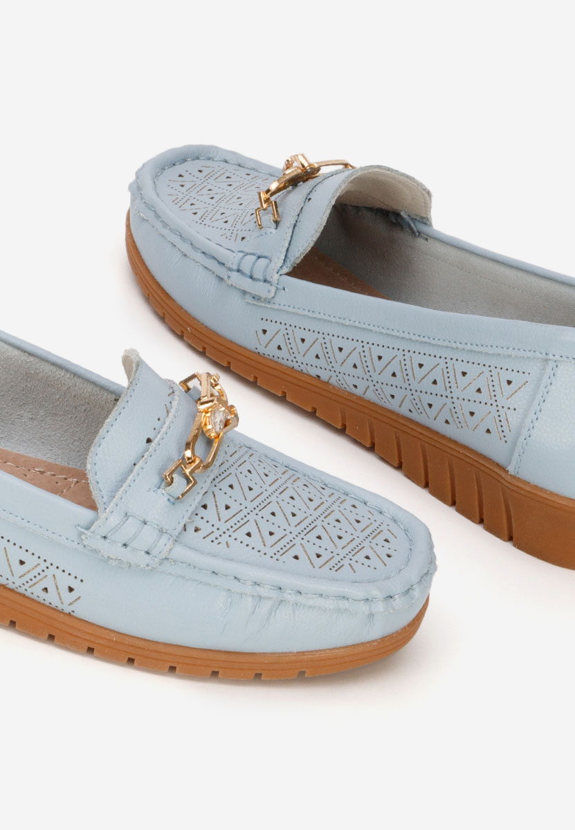 Mocassini donna pelle Giona blu
